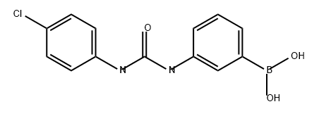 (3-(3-(4-氯苯基)脲基)苯基)硼酸(请以英文为准,中文仅做参 结构式