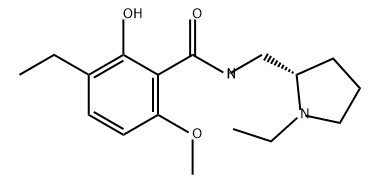 Benzamide, 3-ethyl-N-[[(2S)-1-ethyl-2-pyrrolidinyl]methyl]-2-hydroxy-6-methoxy- 结构式