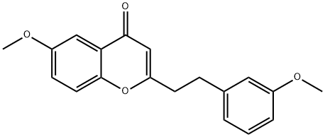 6-甲氧基-2-[2-(3'-甲氧基苯)乙基]色原酮 结构式