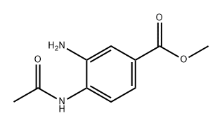Benzoic acid, 4-(acetylamino)-3-amino-, methyl ester 结构式