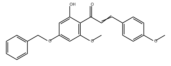 2-Propen-1-one, 1-[2-hydroxy-6-methoxy-4-(phenylmethoxy)phenyl]-3-(4-methoxyphenyl)- 结构式