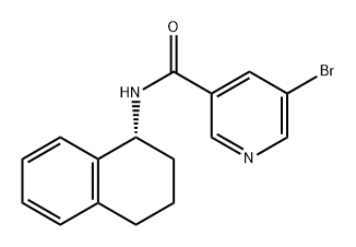5-溴-N-(1,2,3,4-四氢萘-1-基)烟酰胺 结构式