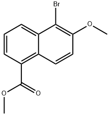 5-溴-6-甲氧基-1-萘甲酸甲酯 结构式