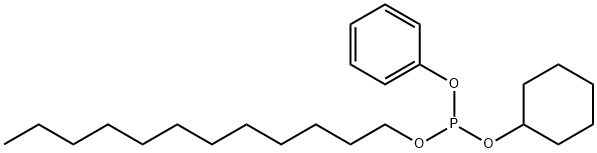 Phosphorous acid cyclohexyldodecylphenyl ester 结构式