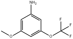 3-甲氧基-5-(三氟甲氧基)苯胺 结构式