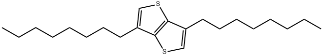 Thieno[3,2-b]thiophene, 3,6-dioctyl- 结构式