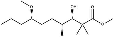 Decanoic acid, 3-hydroxy-7-methoxy-2,2,4-trimethyl-, methyl ester, (3S,4R,7S)- 结构式