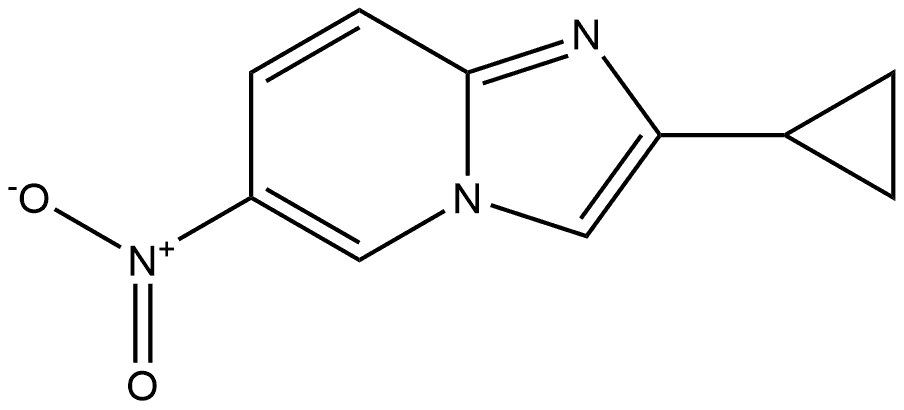 2-cyclopropyl-6-nitroimidazo[1,2-a]pyridine 结构式