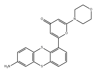 4H-Pyran-4-one, 2-(7-amino-1-thianthrenyl)-6-(4-morpholinyl)- 结构式