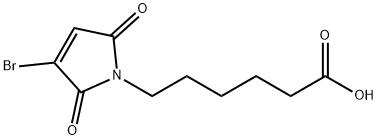 6-(3-溴-2,5-二氧代-2,5-二氢-1H-吡咯-1-基)己酸 结构式