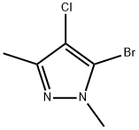 5-溴-4-氯-1,3-二甲基-1H-吡唑 结构式
