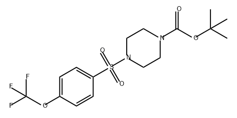 1-Piperazinecarboxylic acid, 4-[[4-(trifluoromethoxy)phenyl]sulfonyl]-, 1,1-dimethylethyl ester 结构式