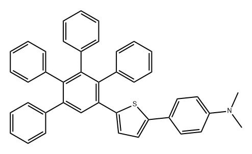 Benzenamine, 4-[5-(5',6'-diphenyl[1,1':2',1''-terphenyl]-3'-yl)-2-thienyl]-N,N-dimethyl- (9CI) 结构式
