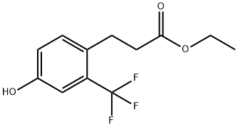 Benzenepropanoic acid, 4-hydroxy-2-(trifluoromethyl)-, ethyl ester 结构式