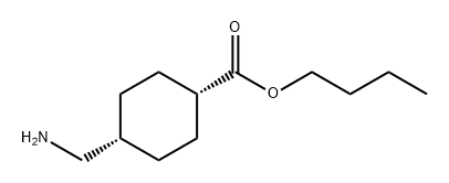 Cyclohexanecarboxylic acid, 4-(aminomethyl)-, butyl ester, cis- 结构式