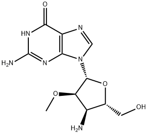 Guanosine, 3'-?amino-?3'-?deoxy-?2'-?O-?methyl-(9CI) 结构式