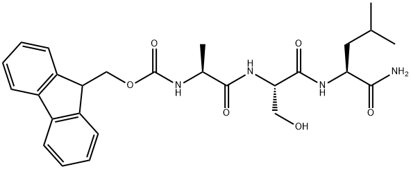 L-Leucinamide, N-[(9H-fluoren-9-ylmethoxy)carbonyl]-L-alanyl-L-seryl- (9CI) 结构式