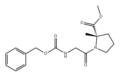 L-PROLINE, N-[(PHENYLMETHOXY)CARBONYL]GLYCYL-2-METHYL-, METHYL ESTER 结构式