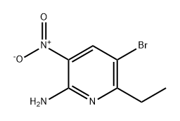 5-溴-6-乙基-3-硝基吡啶-2-胺 结构式