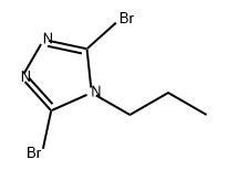 4H-1,2,4-Triazole, 3,5-dibromo-4-propyl- 结构式