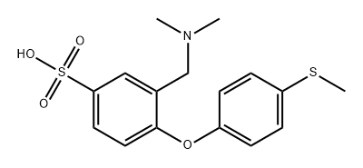 Benzenesulfonic acid, 3-[(dimethylamino)methyl]-4-[4-(methylthio)phenoxy]- 结构式