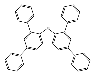 1,3,6,8-四苯基-9H-咔唑 结构式