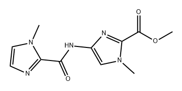 1H-Imidazole-2-carboxylic acid, 1-methyl-4-[[(1-methyl-1H-imidazol-2-yl)carbonyl]amino]-, methyl ester 结构式