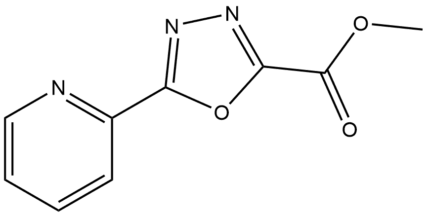 1,3,4-Oxadiazole-2-carboxylic acid, 5-(2-pyridinyl)-, methyl ester 结构式