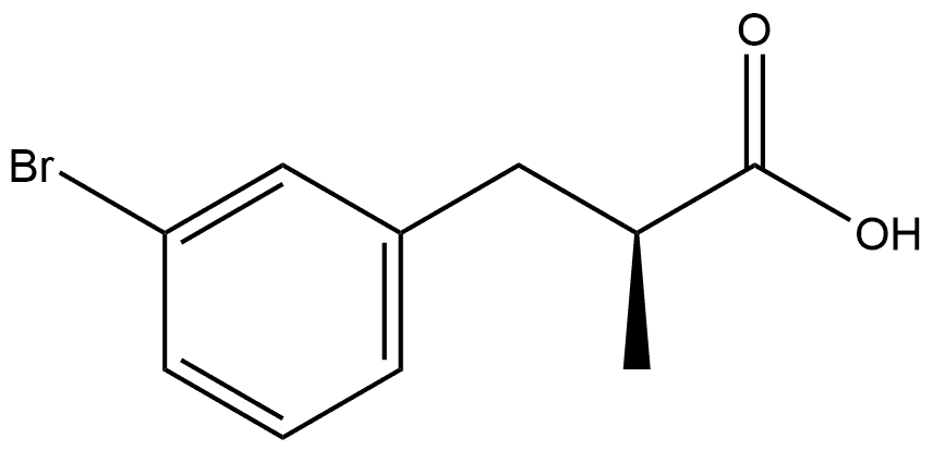 3-(3-溴苯基)-2-甲基丙酸 结构式