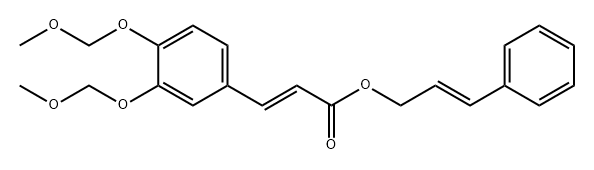 2-Propenoic acid, 3-[3,4-bis(methoxymethoxy)phenyl]-, (2E)-3-phenyl-2-propen-1-yl ester, (2E)- 结构式