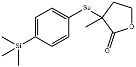 2(3H)-Furanone, dihydro-3-methyl-3-[[4-(trimethylsilyl)phenyl]seleno]- 结构式