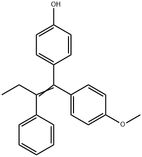 Phenol, 4-[1-(4-methoxyphenyl)-2-phenyl-1-buten-1-yl]- 结构式