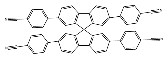 BENZONITRILE, 4,4',4'',4'''-(9,9'-SPIROBI[9H-FLUORENE]-2,2',7,7'-TETRAYL)TETRAKIS- 结构式