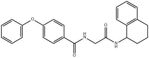 N-(2-氧代-2-((1,2,3,4-四氢萘-1-基)氨基)乙基)-4-苯氧基苯甲酰胺 结构式