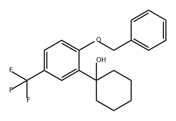 Cyclohexanol, 1-[2-(phenylmethoxy)-5-(trifluoromethyl)phenyl]- 结构式