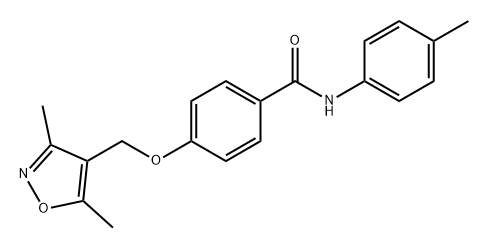 4-((3,5-二甲基异恶唑-4-基)甲氧基)-N-(对甲苯基)苯甲酰胺 结构式