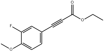 3-(3-氟-4-甲氧基苯基)丙炔酸乙酯 结构式