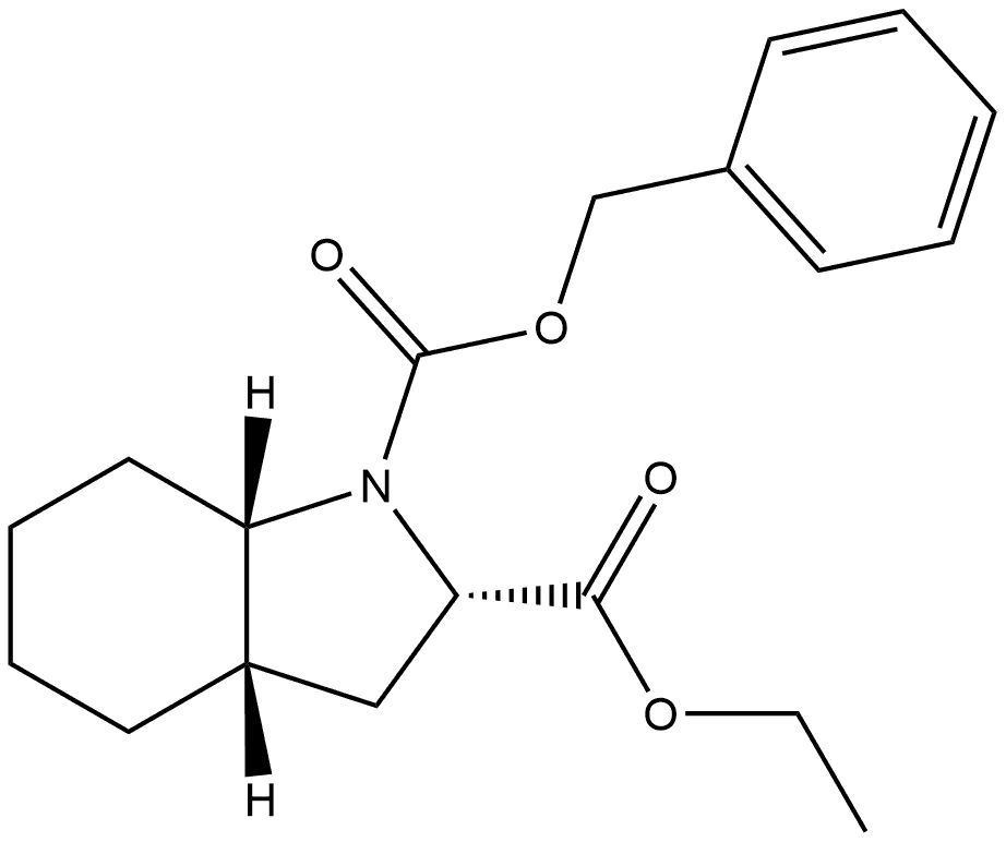 1-benzyl 2-ethyl (2S,3aS,7aS)-octahydro-1H-indole-1,2-dicarboxylate 结构式