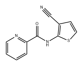 N-(3-氰基噻吩-2-基)吡啶-2-甲酰胺 结构式