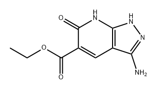 3-氨基-6-氧代-1H,6H,7H-吡唑并[3,4-B]吡啶-5-羧酸乙酯 结构式