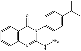 2-肼基-3-[4-(丙-2-基)苯基]-3,4-二氢喹唑啉-4-酮 结构式