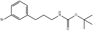 Carbamic acid, N-[3-(3-bromophenyl)propyl]-, 1,1-dimethylethyl ester 结构式