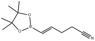 (E)-5-(4,4,5,5-四甲基-1,3,2-二氧杂环戊烷-2-基)戊-4-烯腈 结构式