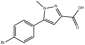 5-(4-溴苯基)-1-甲基-1H-吡唑-3-羧酸 结构式
