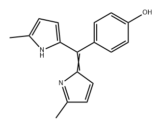Phenol, 4-[(5-methyl-1H-pyrrol-2-yl)(5-methyl-2H-pyrrol-2-ylidene)methyl]- 结构式