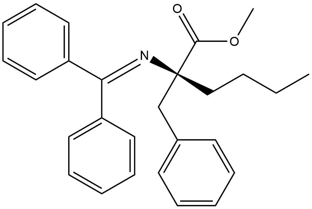 Phenylalanine, α-butyl-N-(diphenylmethylene)-, methyl ester 结构式