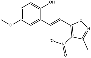 Phenol, 4-methoxy-2-[2-(3-methyl-4-nitro-5-isoxazolyl)ethenyl]-, (E)- (9CI) 结构式