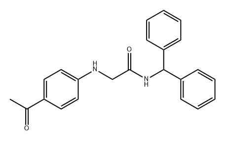 2-(4-乙酰苯胺)-N-二苯甲基乙酰胺 结构式