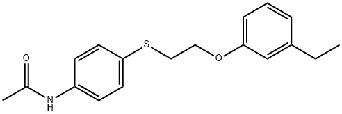 N-[4-[2-(3-乙基苯氧基)乙硫基]苯基]乙酰胺 结构式
