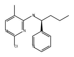 4-Pyrimidinamine, 2-chloro-5-methyl-N-[(1S)-1-(3-pyridinyl)butyl]- 结构式